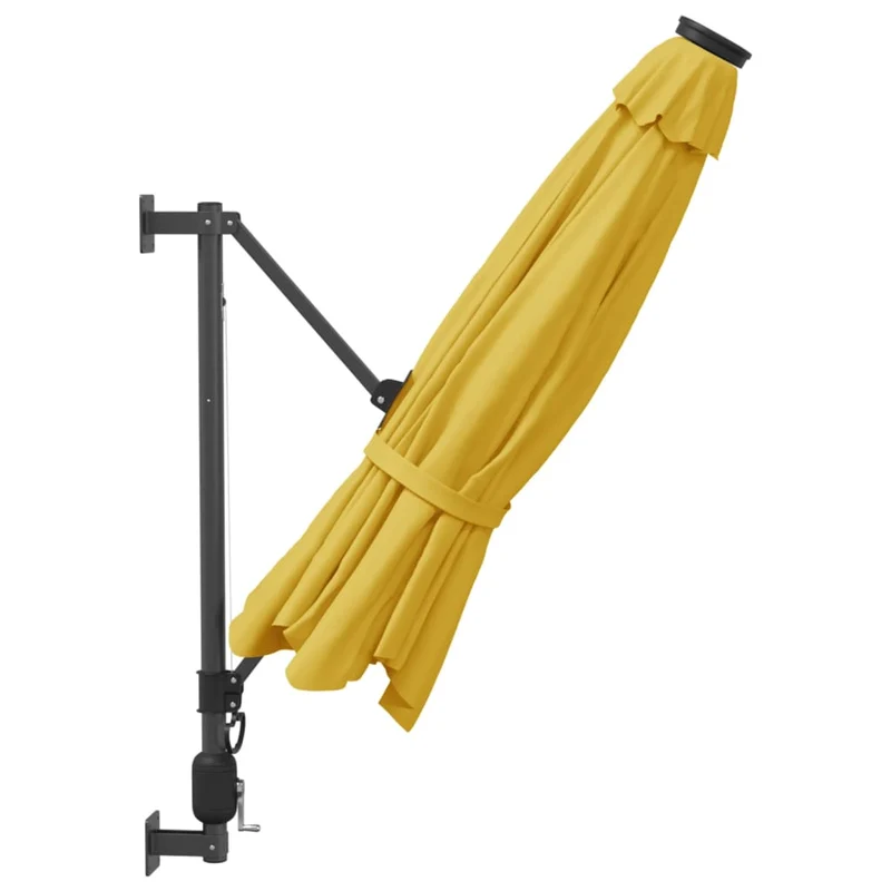 Parasol d'extérieur mural avec led 290 cm jaune 02_0008679