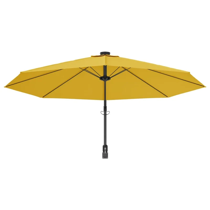 Parasol d'extérieur mural avec led 290 cm jaune 02_0008679
