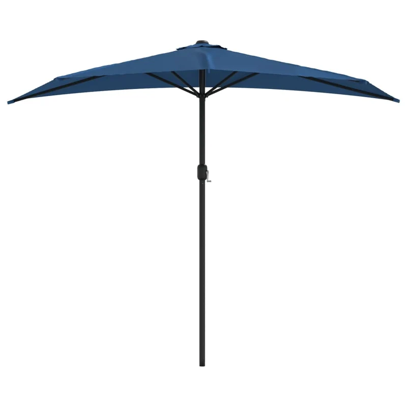 Parasol de balcon avec mât en aluminium 270 x 135 x 245cm demi bleu 02_0008300