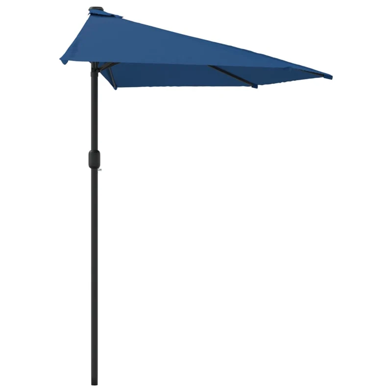 Parasol de balcon avec mât en aluminium 270 x 135 x 245cm demi bleu 02_0008300