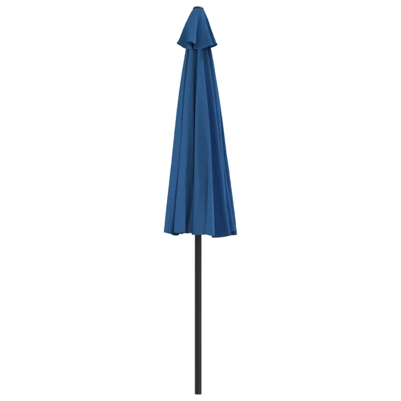 Parasol de balcon avec mât en aluminium 270 x 135 x 245cm demi bleu 02_0008300