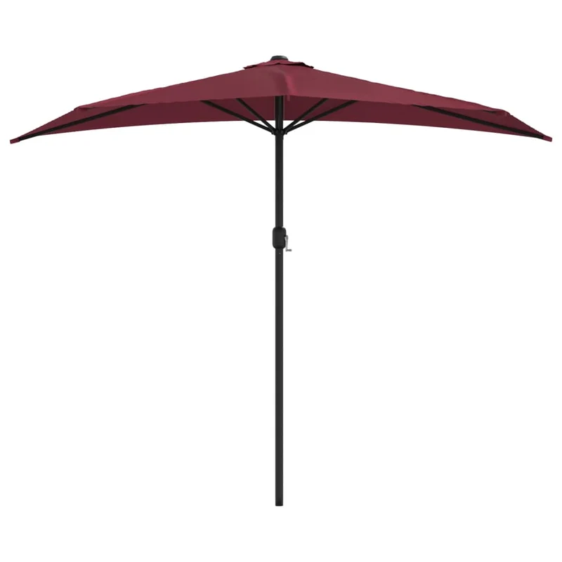Parasol de balcon mât en aluminium 270 x 135 x 245 cm demi bordeaux 02_0008314
