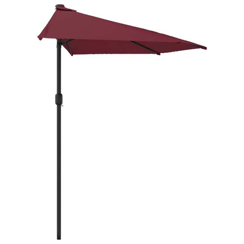 Parasol de balcon mât en aluminium 270 x 135 x 245 cm demi bordeaux 02_0008314