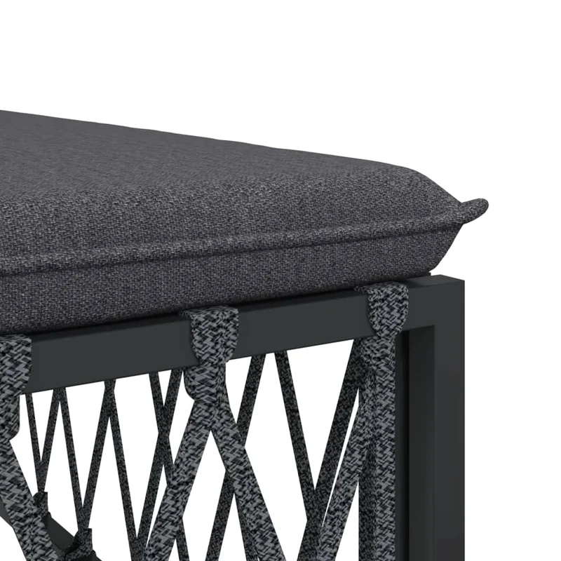 Salon de jardin meuble d'extérieur ensemble de mobilier avec coussins 4 pièces anthracite acier 02_0018293