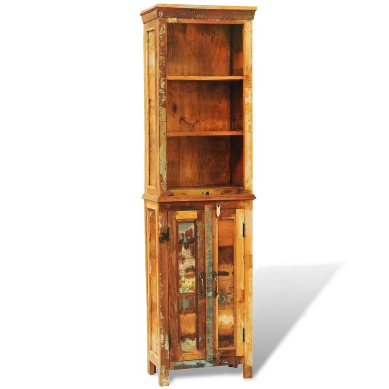 Étagère armoire meuble design bibliothèque en bois recyclé style vintage 2702009/2