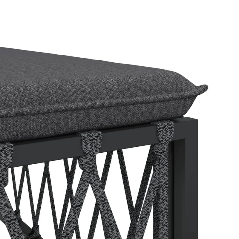 Salon de jardin meuble d'extérieur ensemble de mobilier avec coussins 5 pièces anthracite acier 02_0018296