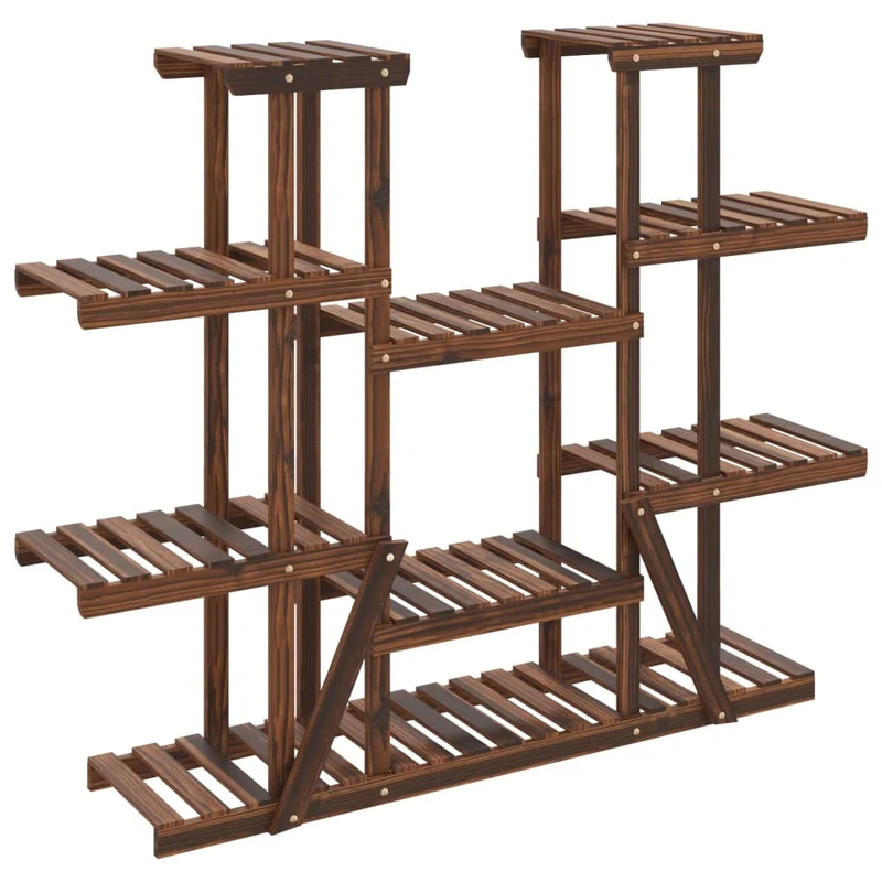 Support à fleurs meuble plante 110 x 25 x 110,5 cm bois massif de sapin marron 02_0045194
