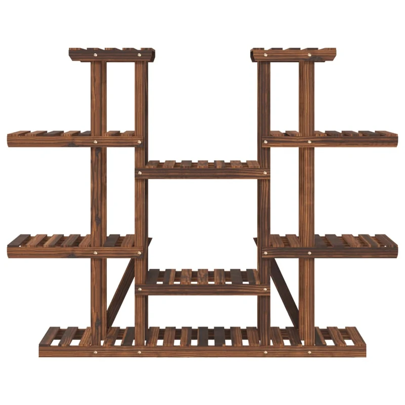 Support à fleurs meuble plante 110 x 25 x 110,5 cm bois massif de sapin marron 02_0045194