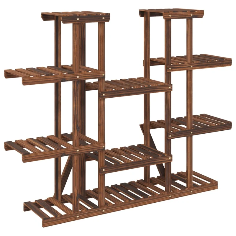 Support à fleurs meuble plante 110 x 25 x 110,5 cm bois massif de sapin marron 02_0045194