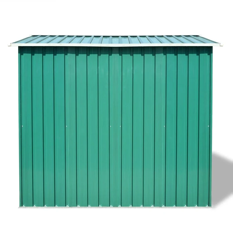 Abri de jardin cabane cabanon maison de stockage remise extérieur hangar outils robuste métal 257 x 205 x 178 cm vert 02_0022391