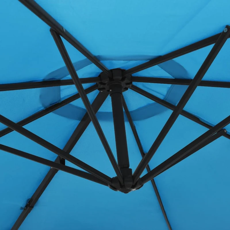 Parasol mural avec led 290 cm bleu 02_0008678