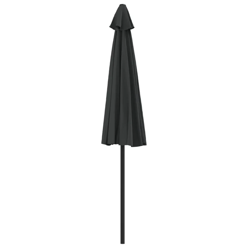Parasol demi de balcon avec mât en aluminium 270 x 135 x 245 cm noir 02_0008302