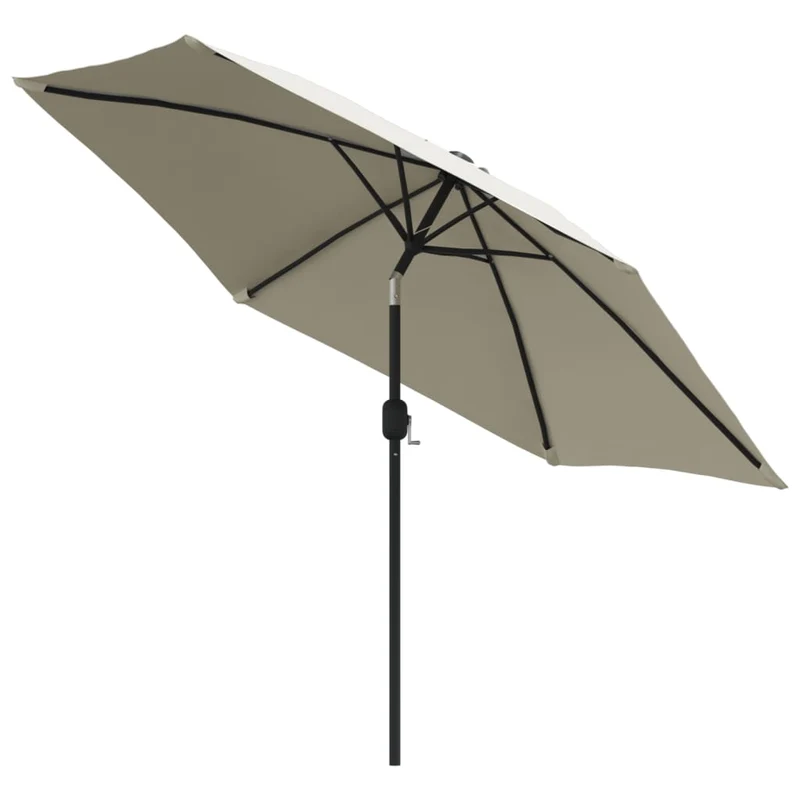 Parasol meuble de jardin en porte-à-faux avec led 3 m blanc sable 02_0008605
