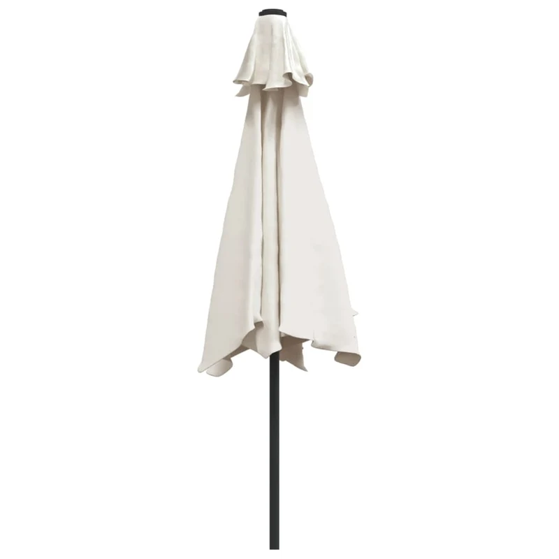 Parasol meuble de jardin en porte-à-faux avec led 3 m blanc sable 02_0008605