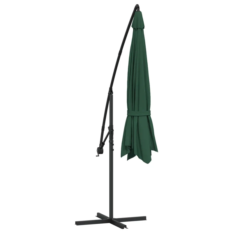 Parasol meuble de jardin en porte-à-faux 3,5 m vert 02_0008604