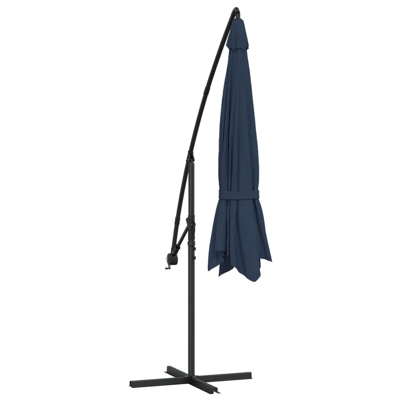 Parasol meuble de jardin en porte-à-faux 3,5 m bleu 02_0008603