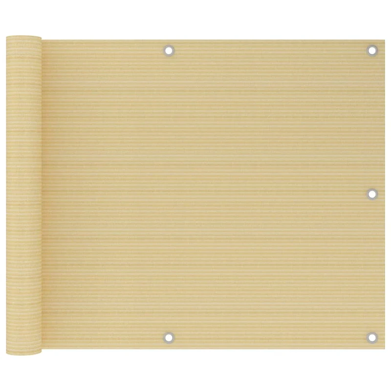 Écran de balcon brise pare vue protection confidentialité 75 x 300 cm PEHD beige 02_0010025