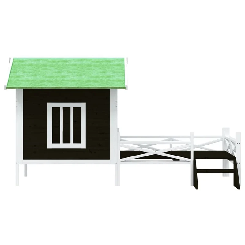 Chenil cage enclos pac animaux 159 x 120 x 88,5 cm bois de pin solide gris 02_0041718