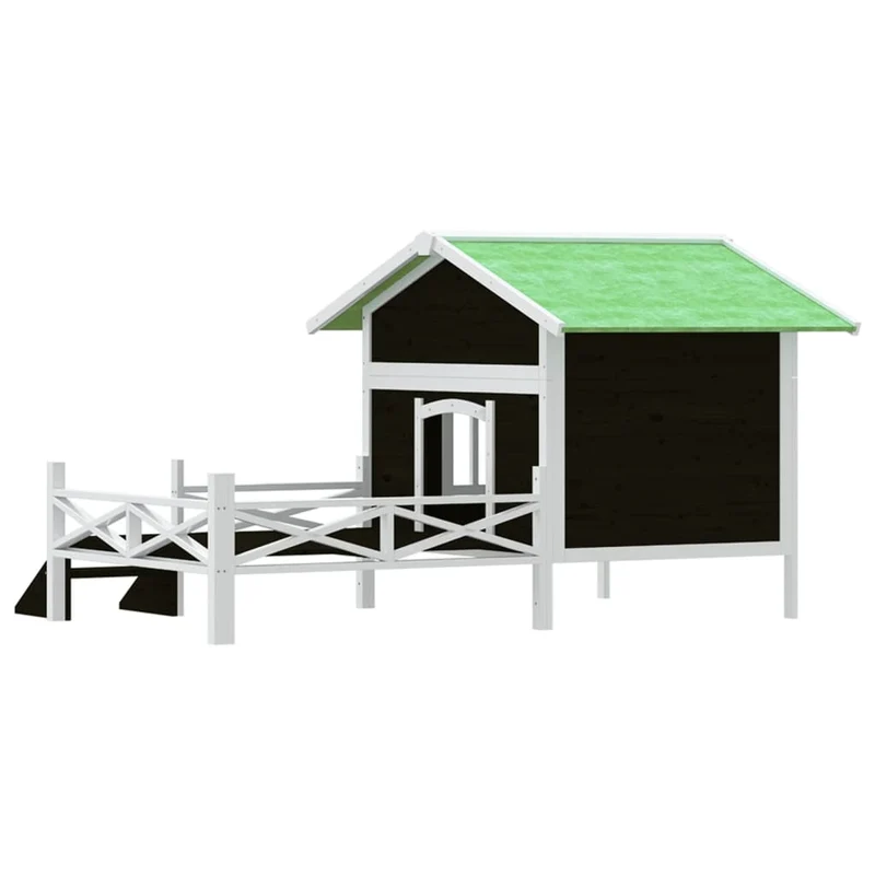 Chenil cage enclos pac animaux 159 x 120 x 88,5 cm bois de pin solide gris 02_0041718