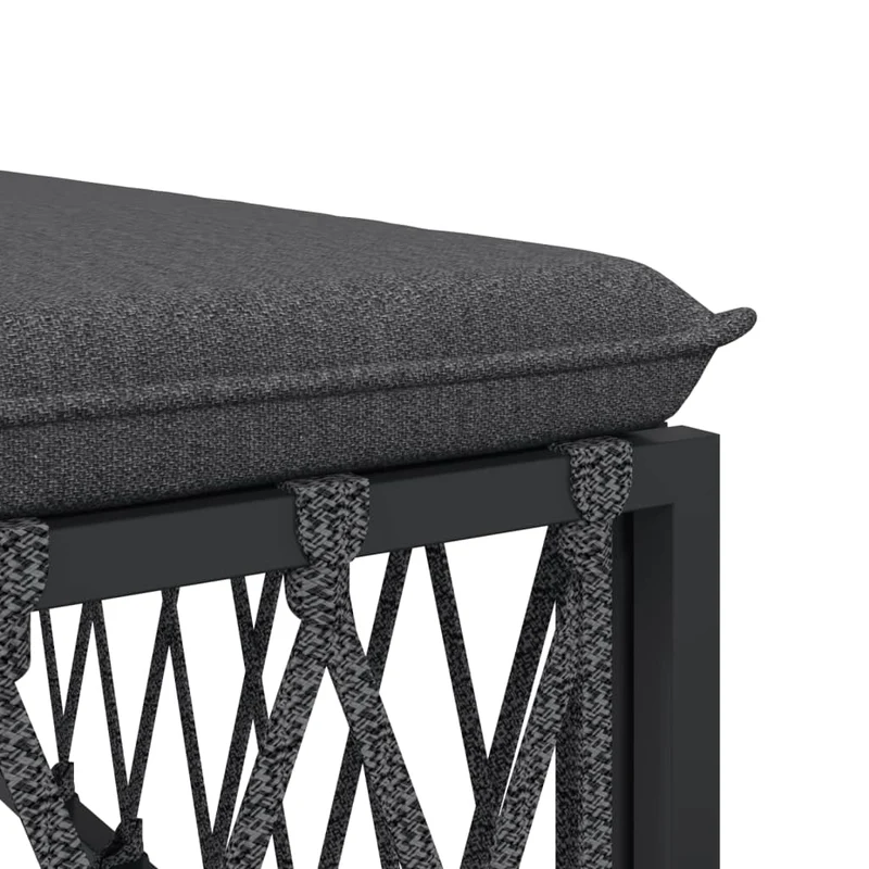 Salon de jardin meuble d'extérieur ensemble de mobilier avec coussins 3 pièces anthracite acier 02_0018289