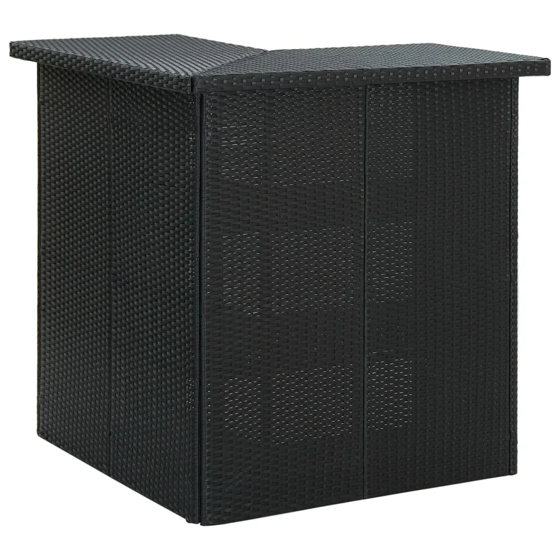 Meuble de bar de jardin 8 pièces avec coussins résine tressée noir 02_0014507
