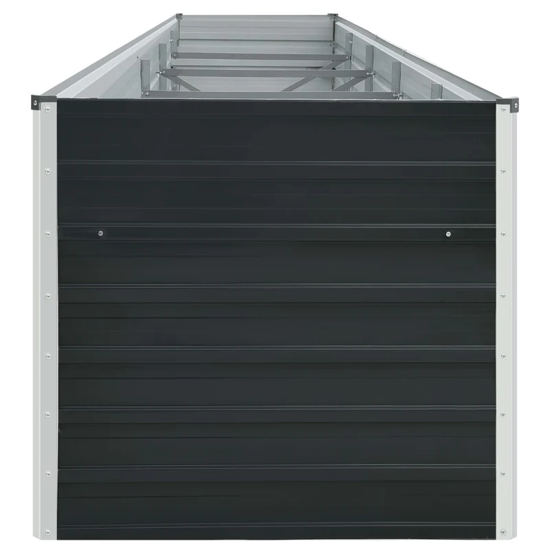 Jardinière lit surélevé plantes fleurs jardin acier galvanisé 400 x 80 x 77 cm anthracite 02_0001119