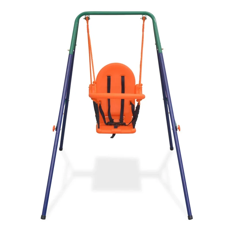 Balançoire pour enfants avec harnais de sécurité orange 02_0004790