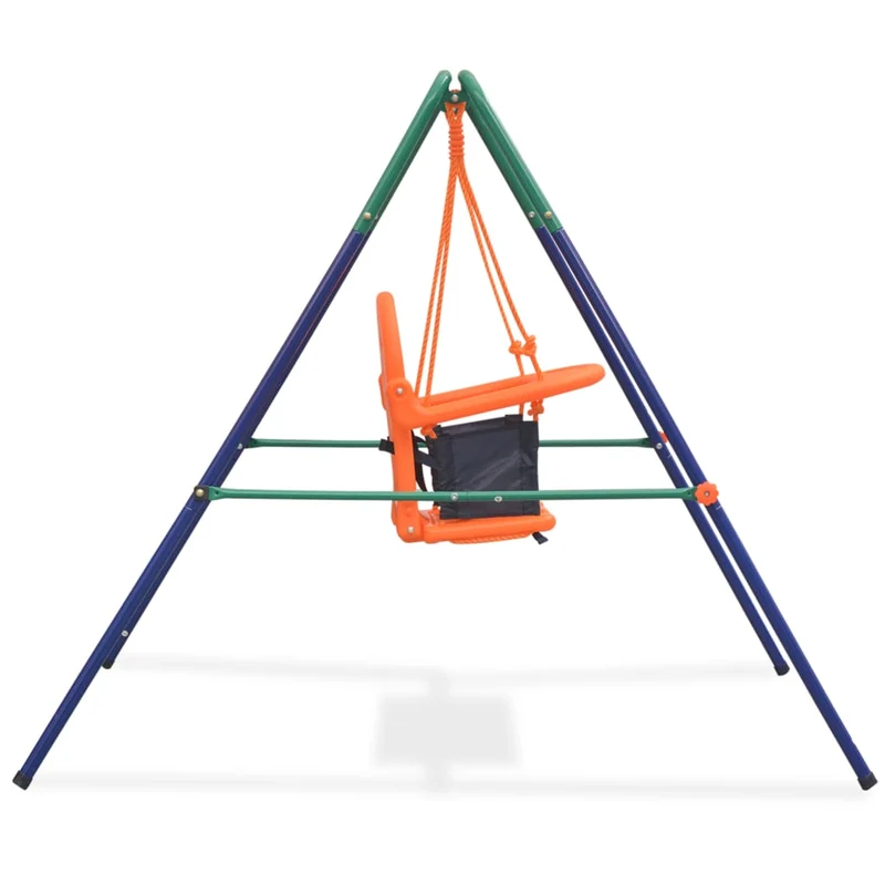 Balançoire pour enfants avec harnais de sécurité orange 02_0004790