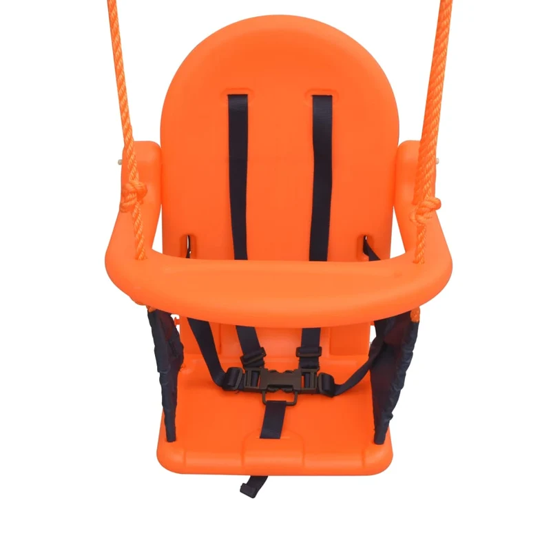 Balançoire pour enfants avec harnais de sécurité orange 02_0004790