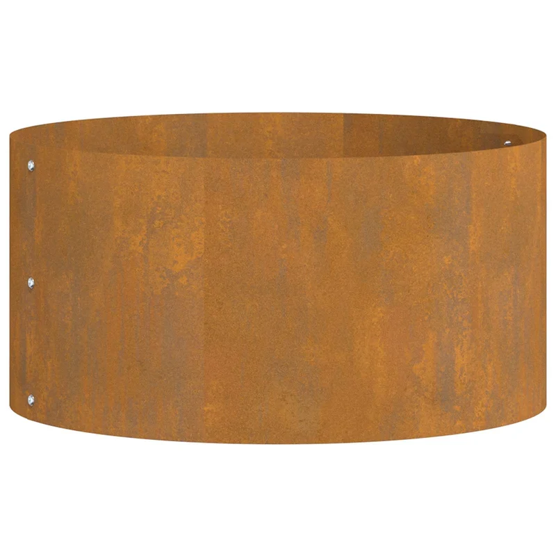 Lot de 5 anneaux de jardinière ronds durables jardin extérieur 40 x 40 x 20 cm en acier marron 02_0052255