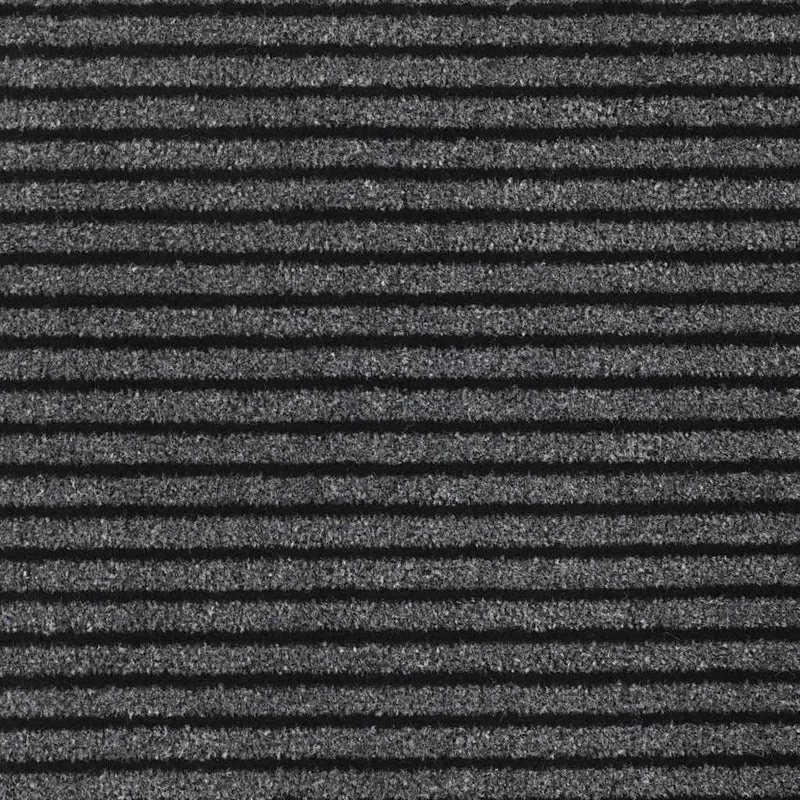 Paillasson à rayures antidérapant flexible intérieur extérieur 115 x 200 cm en PP noir 02_0058143