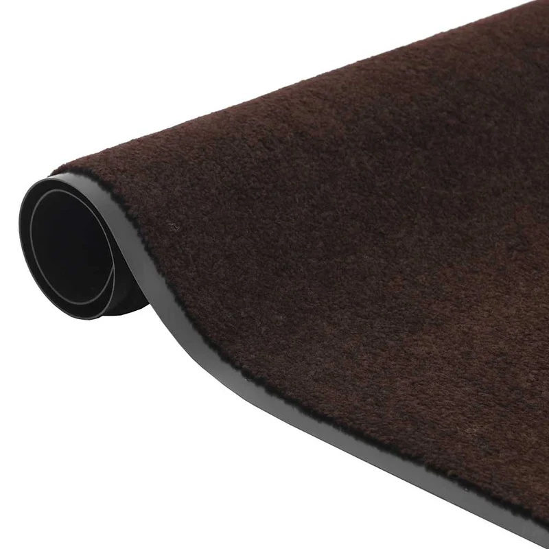 Paillasson marron antidérapant 115 x 300 cm durable design contemporain entrée en PP marron 02_0058177