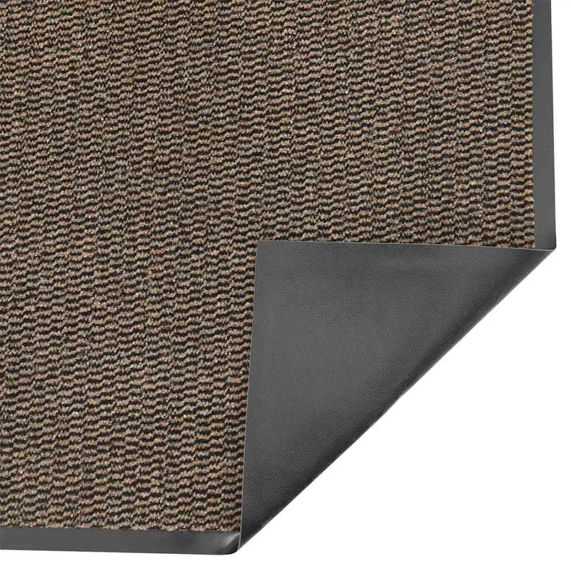 Paillasson d'entrée antidérapant 115 x 200 cm facile à nettoyer moderne en PP marron 02_0058133