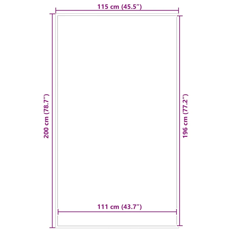 Paillasson d'entrée antidérapant 115 x 200 cm facile à nettoyer moderne en PP marron 02_0058133