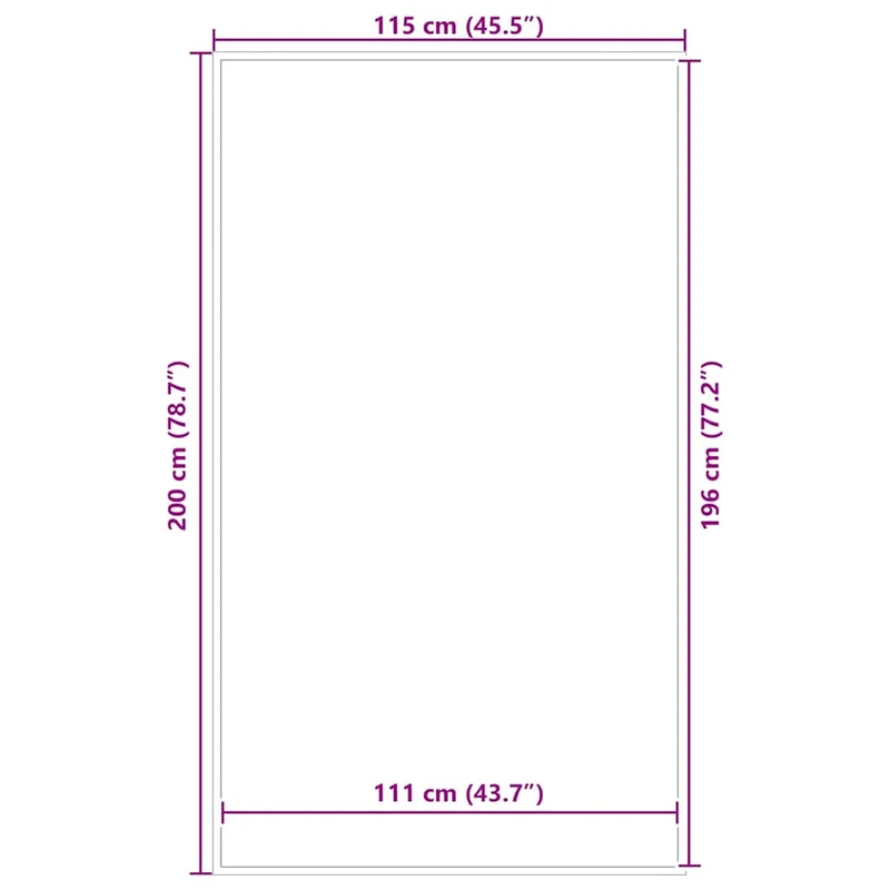 Paillasson anthracite 115 x 200 cm design antidérapant durable intérieur extérieur en PP anthracite 02_0058165