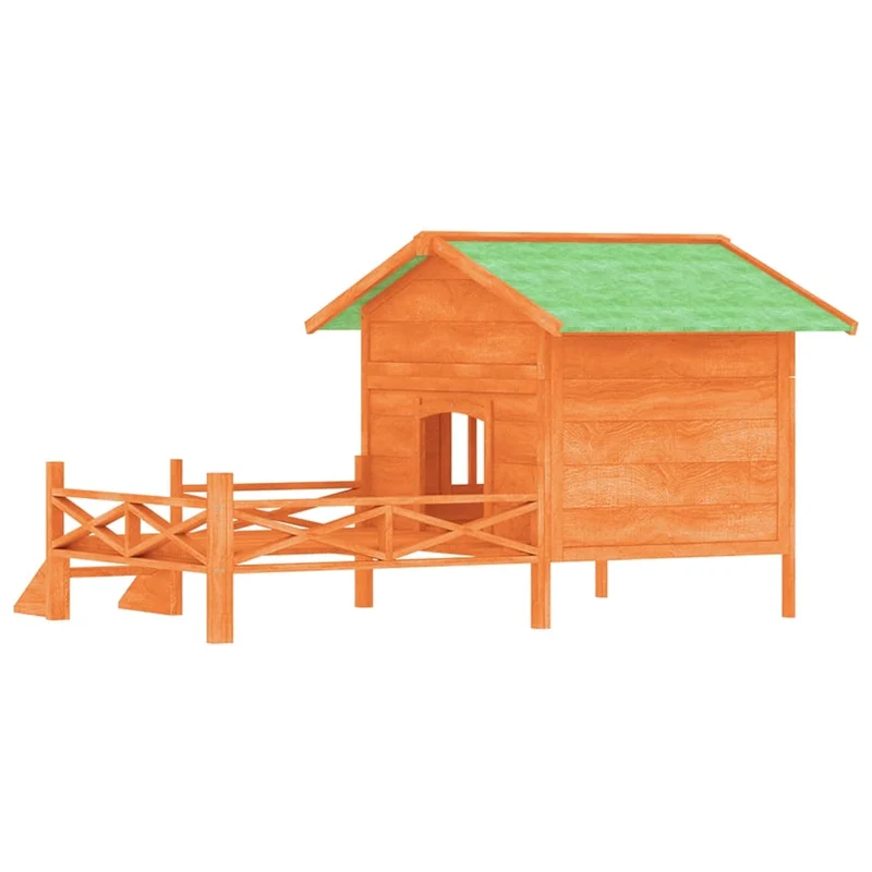 Chenil cage enclos pac animaux 159 x 120 x 88,5 cm bois de pin solide marron 02_0041719