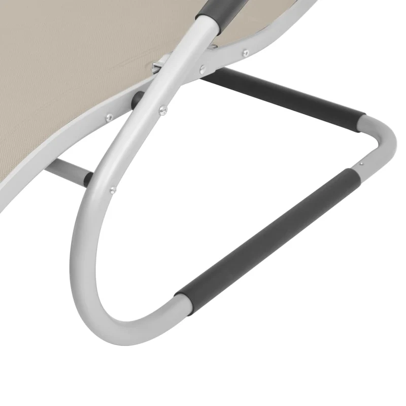 Transat chaise longue bain de soleil lit de jardin terrasse meuble d'extérieur avec oreiller aluminium et textilène crème 02_0012552