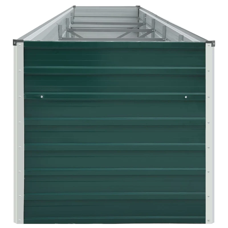 Jardinière lit surélevé plantes fleurs jardin acier galvanisé 400 x 80 x 77 cm vert 02_0001121