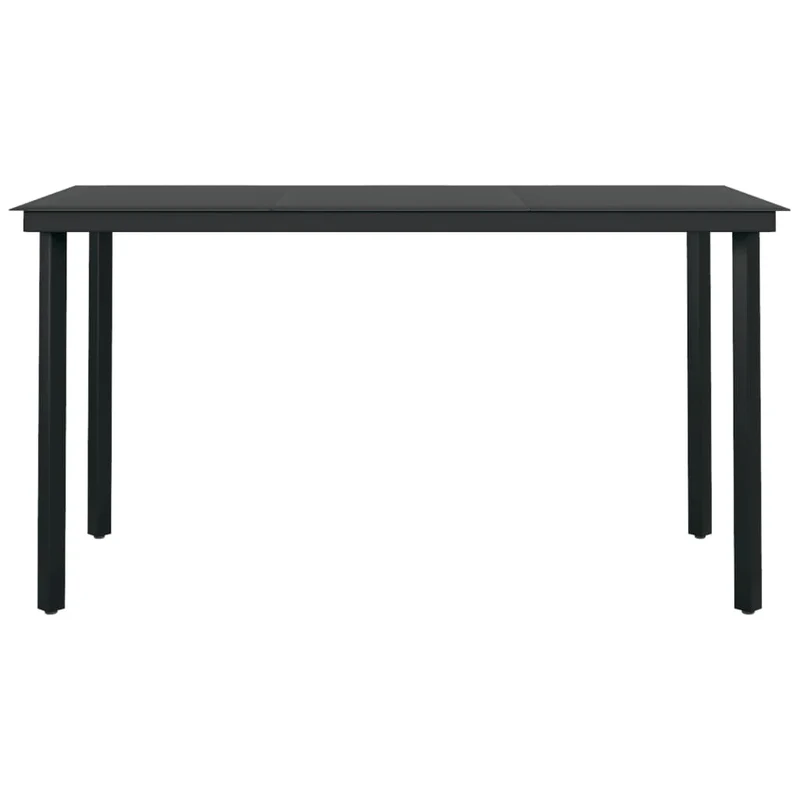 Ensemble de salle à manger de jardin meuble extérieur 7 pièces noir 02_0014040