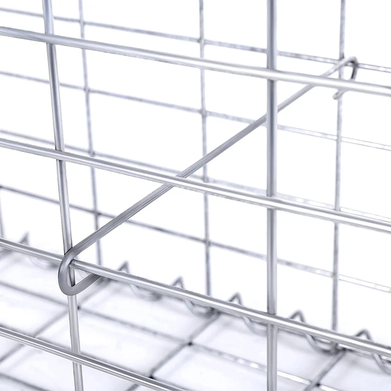 Lot de 2 gabions à pierres cages métallique maille fine 5 x 10 cm acier galvanisé antirouille 100 x 50 x 30 cm cloison murale décoration jardin 12_0001928