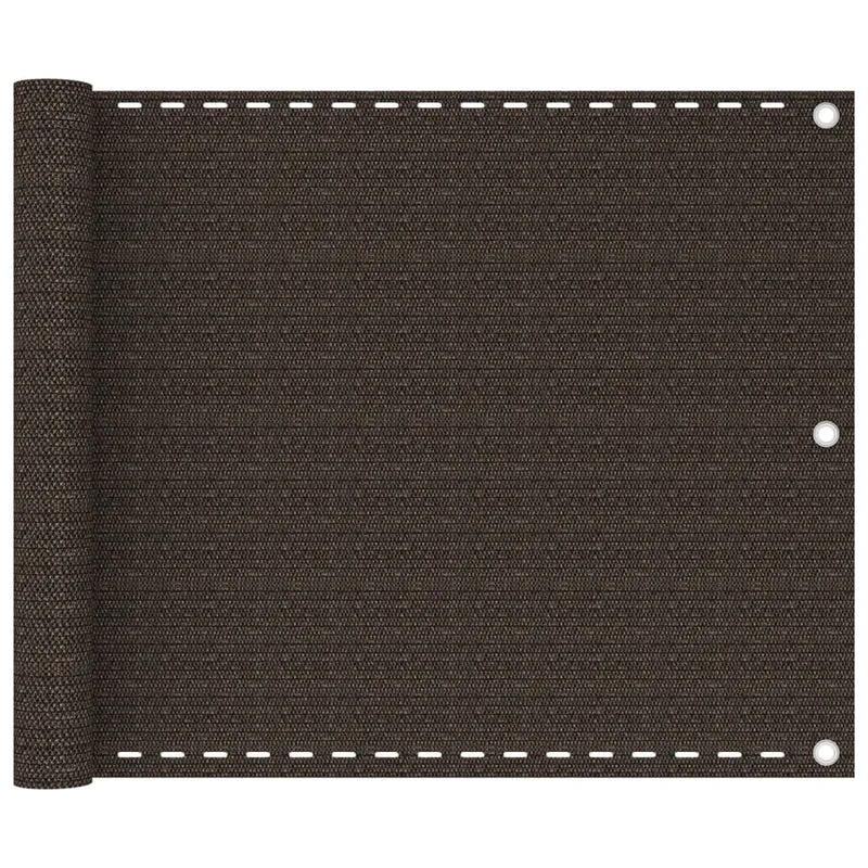 Écran de balcon brise pare vue protection confidentialité 75 x 400 cm PEHD marron 02_0010232