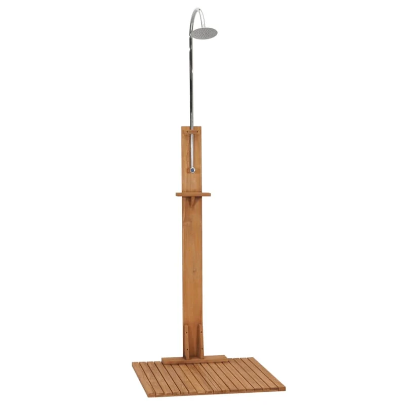 Douche de jardin 75 x 75 x 210 cm bois de teck solide 02_0042038