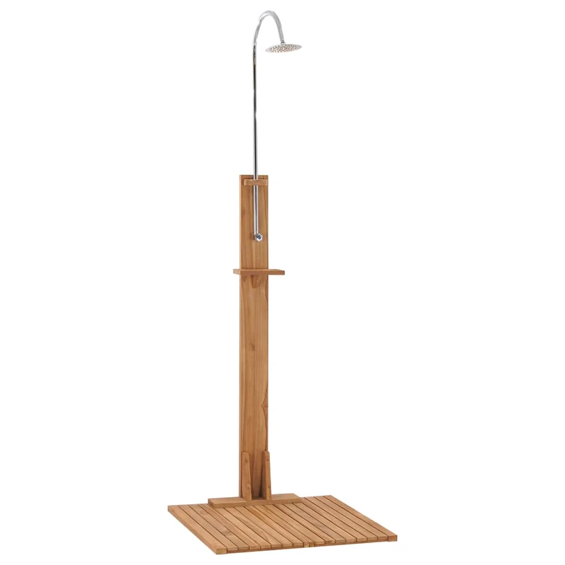 Douche de jardin 75 x 75 x 210 cm bois de teck solide 02_0042038