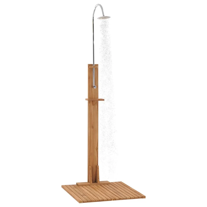 Douche de jardin 75 x 75 x 210 cm bois de teck solide 02_0042038