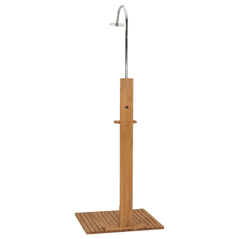 Douche de jardin 75 x 75 x 210 cm bois de teck solide 02_0042038