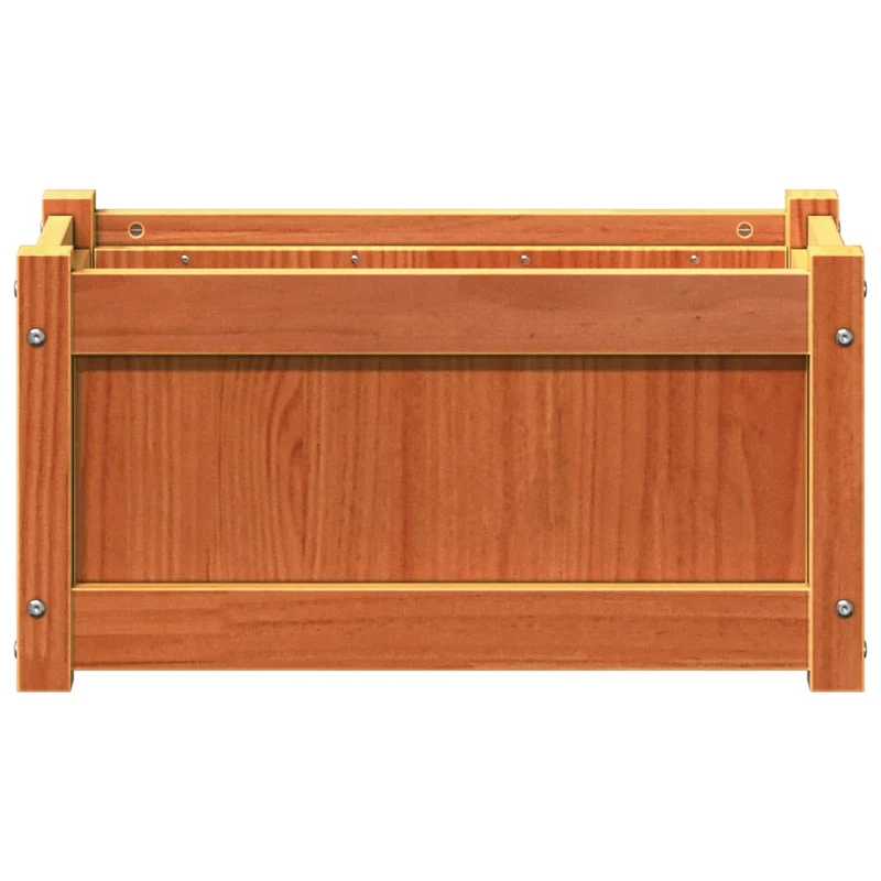 Jardinière bac lit surélevé plantes fleurs jardin terrasses lot de 2 cire bois de pin massif marron 02_0039063