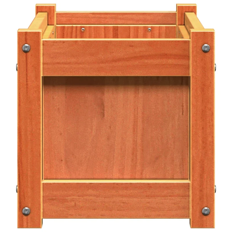 Jardinière bac lit surélevé plantes fleurs jardin terrasses lot de 2 cire bois de pin massif marron 02_0039063