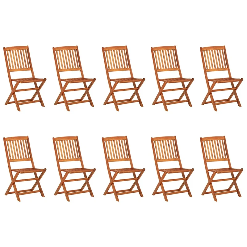 Mobilier à dîner de jardin 11 pièces bois d'acacia massif 02_0014738