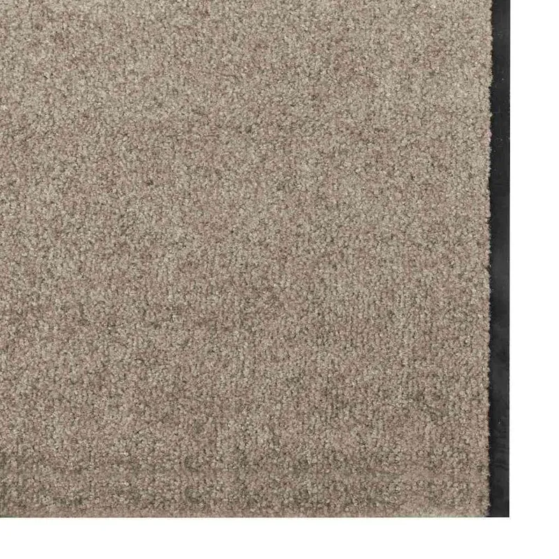 Tapis d'entrée rectangulaire moderne 120 x 400 cm design minimaliste intérieur en polyamide beige 02_0057990