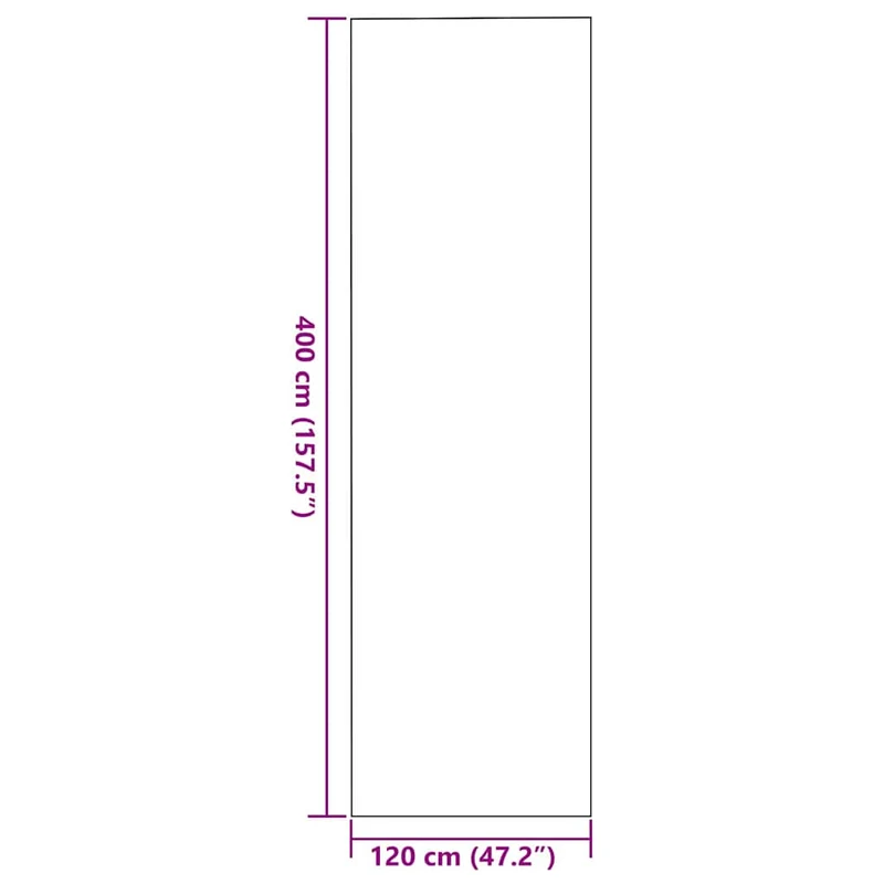 Tapis d'entrée rectangulaire moderne 120 x 400 cm design minimaliste intérieur en polyamide beige 02_0057990
